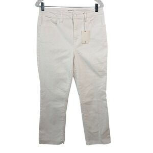 Good American Good Legs Straight Jeans Size 10/30 White Excellent